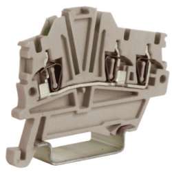 DKC HMM.1/1+2GR Зажим проходной 1,5 кв.мм серый 1 ввод/2 вывода арт. ZHM410GR