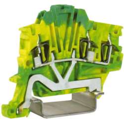 DKC HTE.1/1+2 Зажим для заземления, 1 ввод/2 вывода, 1,5 кв.мм желто-зеленый арт. ZHT410