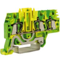 DKC HTE.2/1+2 Зажим для заземления, 1 ввод/2 вывода, 2,5 кв.мм жз арт. ZHT510