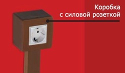 DKC In-Liner Коробка в сборе с силовой розеткой, коричневая арт. 10482B