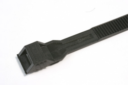 DKC Хомут PL12, плоский замок, черный 6х360 (1упак.=100шт.) арт. 26454