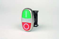 DKC Кнопка двойная выпуклая - серия Хром арт. ABFTC