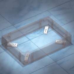 DKC Комплект пластин для фиксации цоколя к полу, 4шт. арт. R5KFP01