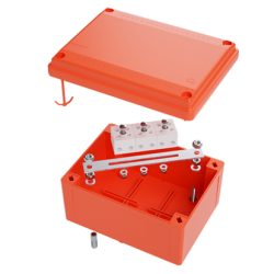 DKC Коробка пластиковая FS с гладкими стенками и клеммниками, IP56, 150х110х70 мм, 5р, 450V, 30A, 16 мм.кв арт. FSB20516