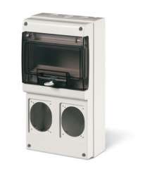 DKC Корпус на 8 модулей и 2 поста с основанием 70х87 мм. Тип M340 арт. DIS6722300