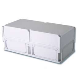 DKC Корпус пластиковый IP67, 400x200x235 (выс.кр. 110), стенки с выбив.фланцами, непрозр.крышка арт. 542910