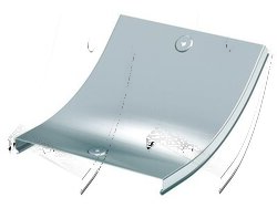 DKC Крышка CS 45 на угол вертикальный внутр. 45° осн.50, горячеоцинкованная арт. 38220HDZ