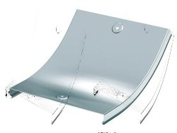 DKC Крышка CS 45 на угол вертикальный внутр. 45° осн.500, нержавеющая арт. 38227INOX