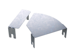 DKC Крышка для угла горизонтального изменяемого CPO 0-44 осн.300, нержавеющая арт. 38013INOX