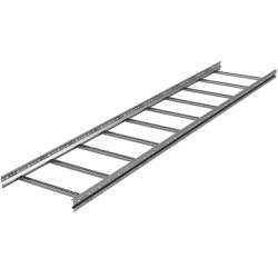 DKC Лоток лестничный 80х600, лонжерон 1,5 мм, L 3 м, горячий цинк арт. ULM386HDZ