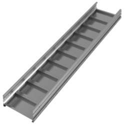 DKC Лоток листовой неперфорированный 100х400, лонжерон 1,5 мм, L 6 м арт. UNM614