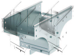 DKC Ответвитель TDSR Т-образный вертик. переxодник 300х80 арт. 37626