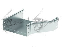 DKC Переходник RRD правосторонний 400/300 H100, цинк-ламельный арт. 36350ZL