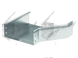 DKC Переходник RRD правосторонний 600/500 H50, горячеоцинкованный арт. 36445HDZ