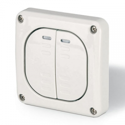 DKC Переключатель однополюсный двухклавишный арт. DIS1373222