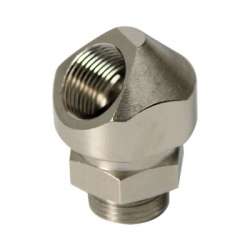 DKC Поворотный адаптер 45° M20x1,5, IP68/IP67, никелироованная латунь арт. 6028-20G