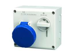 DKC Розетка настенная с механической блокировкой и верхним расположением разъема IP67 16А 3P+E+N 400В арт. DIS5051687