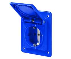 DKC Розетка панельная, IP54, с увеличенным фланцем 70x87 арт. DIS5704061