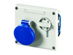 DKC Розетка панельная с механической блокировкой и верхним расположением разъема IP44 16А 2P+E 230В арт. DIS4001683