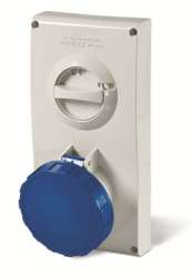 DKC Розетка с механической блокировкой и верхним размещением разъема. 63А, 2P+E арт. DIS4056383