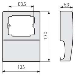 DKC SCN3 4 W Коробка под розетку на 3-4 модуля для TCN арт. 03706