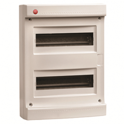 DKC Щиток настен. без дверцы 24 мод., IP40, серый, с усил. клеммн.блоком 2х87308 арт. 83724