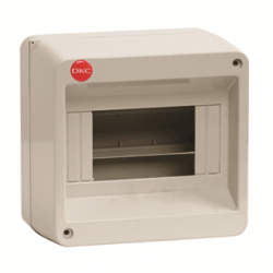 DKC Щиток настен. без дверцы 8 мод., IP40, серый, с клеммн.блоком 1х87508 арт. 83908