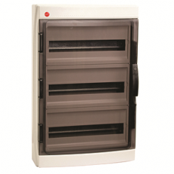 DKC Щиток настен. с дверцей, 54(3X18) мод.,IP65, серый арт. 85654