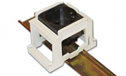 DKC Суппорт под розетку BRAVA на DIN рейку, цвет серый RAL 7035 арт. 54840