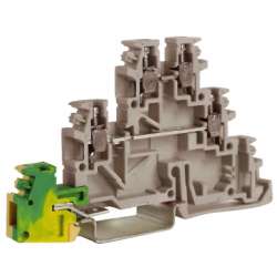 DKC TDE.2GR, 2 уровня+земля Зажим проходной серый 2,5 кв.мм арт. ZTL500GR