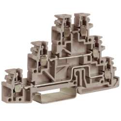 DKC TLD.2GR, 3 уровневый Зажим проходной 2,5 кв.мм арт. ZTL200GR