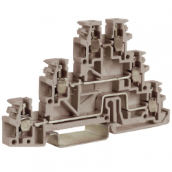 DKC TLD.2GR, Зажим 3-уровневый проходной 2,5 кв.мм арт. ZTL200GR-RET