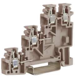 DKC TLS.2, 3 уровневый Зажим проходной для сенсоров бежевый 2,5кв.мм арт. ZTL100