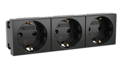 Gira S-55 Бел глянц Розетка с з/к и контрольной лампой и полем для надписи арт. 045203