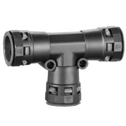 DKC Тройник DN 10/10/10 мм, полиамид, цвет чёрный арт. PAT10N