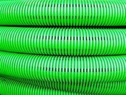 DKC Труба гибкая двустенная дренажная д.160мм, класс SN8, перфорация 360 град., цвет зеленый арт. 140916-8K