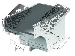DKC Угол CDSS 90 вертикальный внеш. переходник лев. осн.200 H50, цинк-ламельный арт. 37653ZL