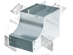 DKC Угол CSSS 90 вертикальный внутр. переходник левый. осн.200 H100, HDZ арт. 37074HDZ