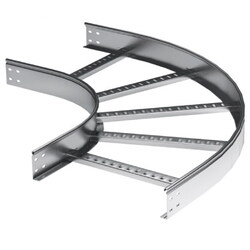 DKC Угол горизонтальный 90? 100x400 R300, цинк-ламельный арт. LC1340ZL