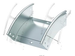 DKC Угол метал. CD 45 внешн. вертик. 45° 300x50мм арт. 36845
