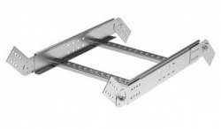 DKC Угол вертикальный шарнирный 80х400 универсальный, цинк-ламельный арт. LE8004ZL