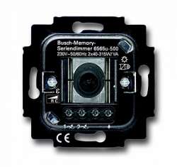 Диммер механизм (базовый элемент) 40-315ВА скрытой установки, c кнопкой/клавишей, 230В пластик белый перекрестный, ABB арт. 6565-0-0056