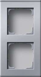 Gira Алюминий Профиль 55 с фронтальным вводом канала, двухместный арт. 136226