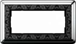 Gira ClassiX Art Хром/Черный Рамка 2-ая без перегородки арт. 1002682