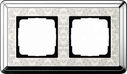 Gira ClassiX Art Хром/Кремовый Рамка 2-ая арт. 0212683