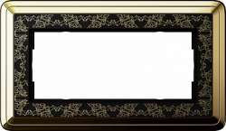 Gira ClassiX Art Латунь/Черный Рамка 2-ая без перегородки арт. 1002672