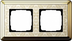 Gira ClassiX Art Латунь/Кремовый Рамка 2-ая арт. 0212673