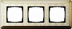 Gira ClassiX Art Латунь/Кремовый Рамка 3-ая арт. 0213673