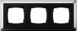 Gira ClassiX Хром/Черный Рамка 3-ая арт. 0213642
