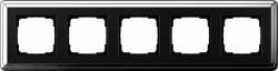 Gira ClassiX Хром/Черный Рамка 5-ая арт. 0215642